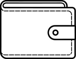 Wallet Icon Design with Simple Outline vector