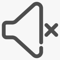 mute, simple music player button vector