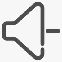 volume down, simple music player button vector