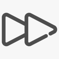 fast forward, simple music player button vector