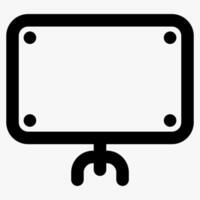 presentation board, finance and business icon vector