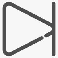 next track, simple music player button vector