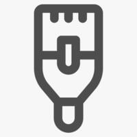 ethernet cable, simple computer hardware icons vector