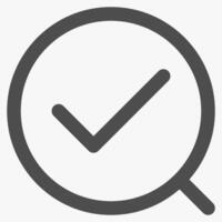 check and magnifying, magnifying glass symbol and tools vector