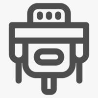 vga cable, simple computer hardware icons vector