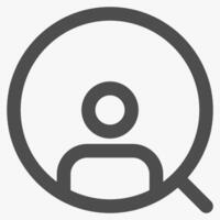 profile and magnifying, magnifying glass symbol and tools vector