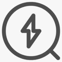 flash and magnifying, magnifying glass symbol and tools vector