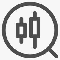 candle stick and magnifying, magnifying glass symbol and tools vector