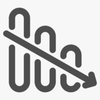 descending bar graph, simple finance and business icons vector