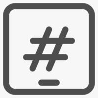 hashtag, topic, social media icons and symbols vector