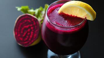 Beet juice with lemon and beet photo