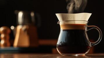 A coffee pot with steam coming out of it photo