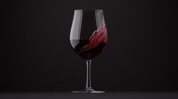A wine glass with red liquid in it photo