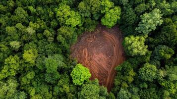 once thriving forest now reduced to wasteland, showcasing deforestation impact photo