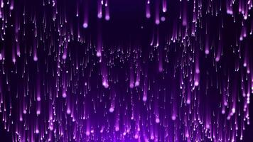 Abstract colorful background with bright neon particles with wave energy. Seamless looping video