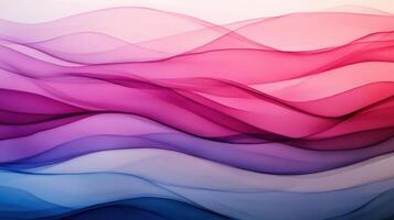 Soft watercolor waves pink and purple hues create serene backdrop photo