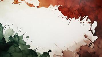 Antique style watercolor background with rich hues and splashes photo