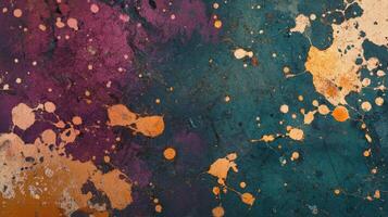 Colorful abstract background with paint splatters photo