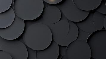 Geometric circles in solid charcoal gray create modern backdrop photo