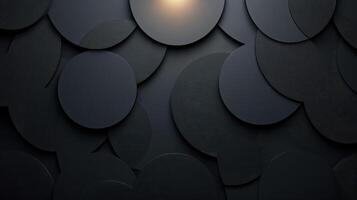 Soft geometric circles in charcoal gray background photo