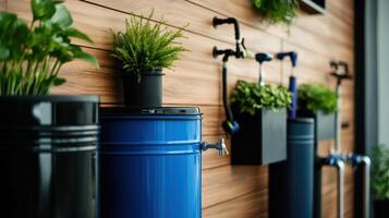 Water saving tools and plants for eco friendly living photo