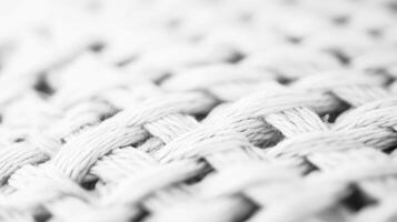 Detailed close-up of woven fabric showcasing intricate patterns and textures, emphasizing craftsmanship in textile production photo
