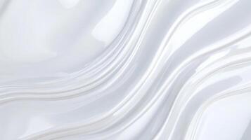 Abstract white marble texture with gentle waves showcasing smooth surface patterns and subtle light reflections in a contemporary design context photo