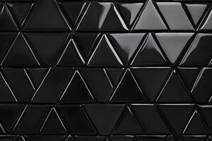 Black Glossy Triangular Tile Pattern photo