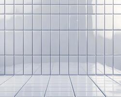 Glossy Rectangular Tile Wall and Floor photo