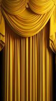 Gold Curtain with Draped Valance photo
