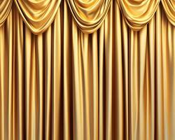 Gold Draped Curtain Fabric Texture photo