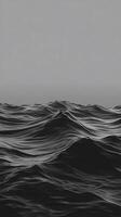Grayscale Render of Ocean Waves photo