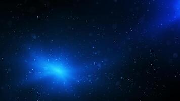 Abstract background of blue particles. Luxurious shiny background. dust and beautiful bokeh on a dark background. Seamless looping animation video