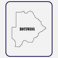 Botswana country map icon vector
