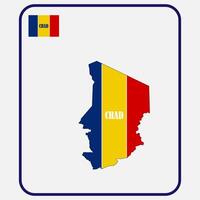 Chad country map icon vectors