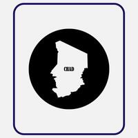 Chad country map icon vector