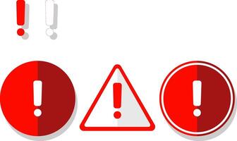 red warning sign icon illustration vector