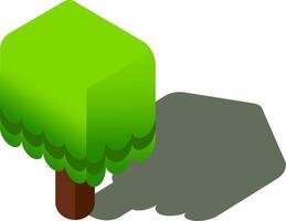 Trees for landscape design, decorative nature elements isometric shape for game assets. Isolated on background vector