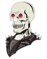 Bad Skeleton Man Rider With Jacket vector