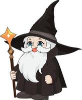 Chibi Magician Character Wizard vector