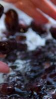 wash dried dates a nutritious and traditional fruit commonly enjoyed during Ramadan, symbolizing health and sweetness for breaking fast. video