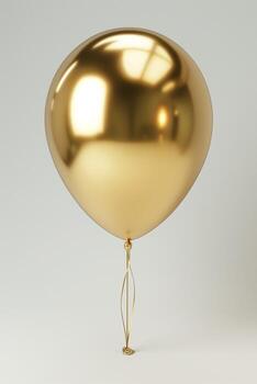 un brillante oro globo con un delicado cadena, agregando un toque de elegancia a ninguna celebracion. foto