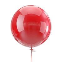 A vibrant red balloon floating gracefully, adding a cheerful touch to any celebration. photo