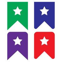 bookmark icon design color templates vector