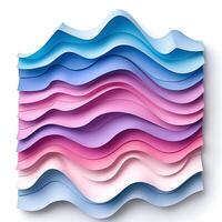A vibrant abstract wave design featuring layered shades of blue, pink, and white, creating a dynamic visual texture. photo