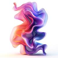 A captivating swirl of vibrant colors in dynamic shapes, creating an ethereal and modern abstract design. photo