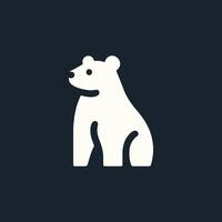 a bear icon on a dark background vector