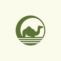 a camel is in the middle of a circle vector