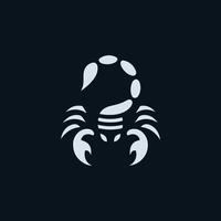 a scorpion logo on a black background vector