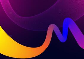Digital technology Wave background. Wavy curve shape concept. Design for abstract futuristic fluid curve connect telecoms internet online background. vector